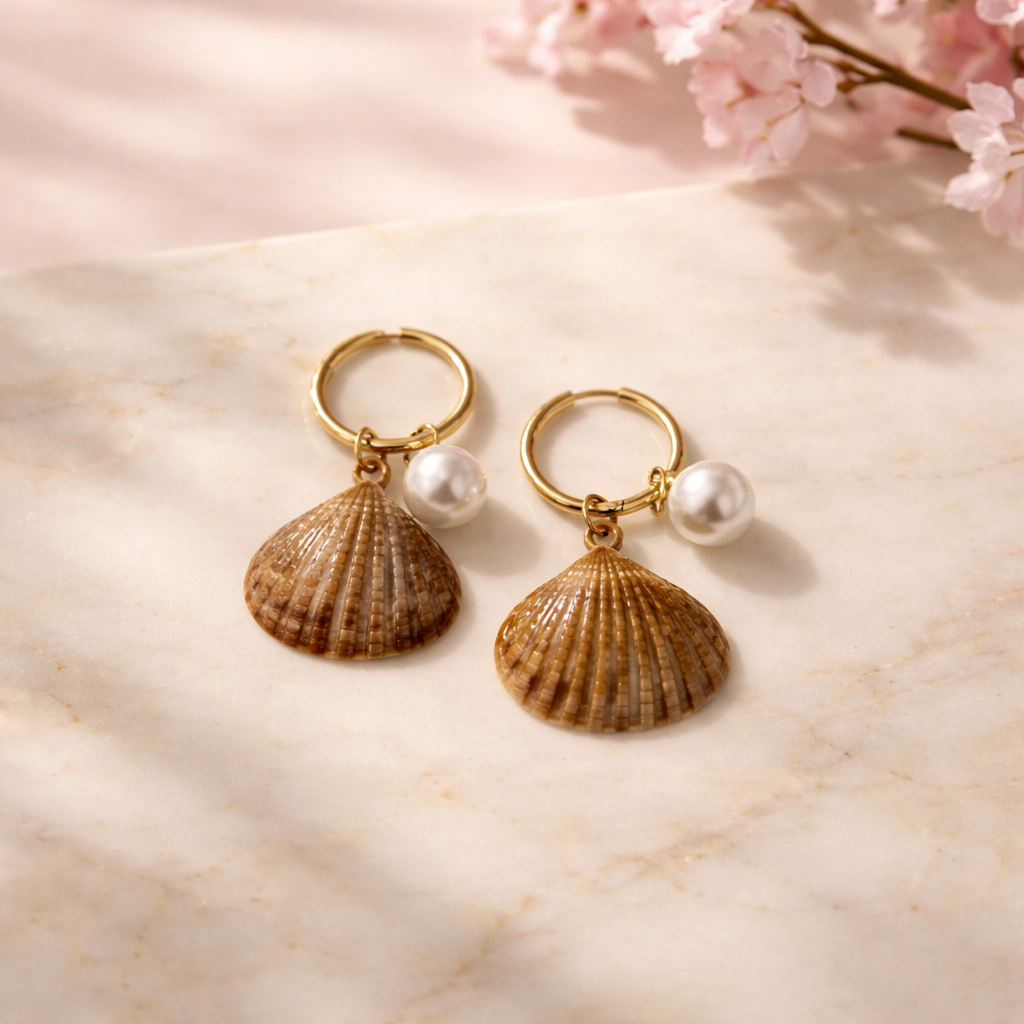 Seashell earrings