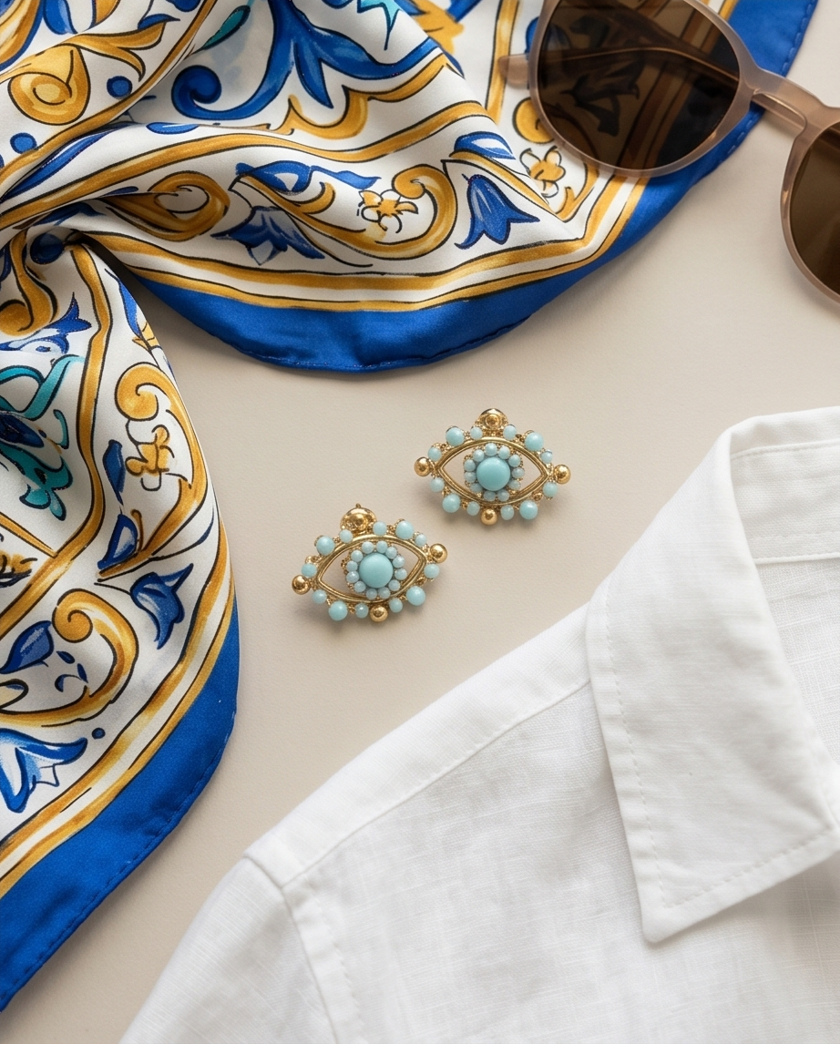 Eyelyne earrings (turquoise)