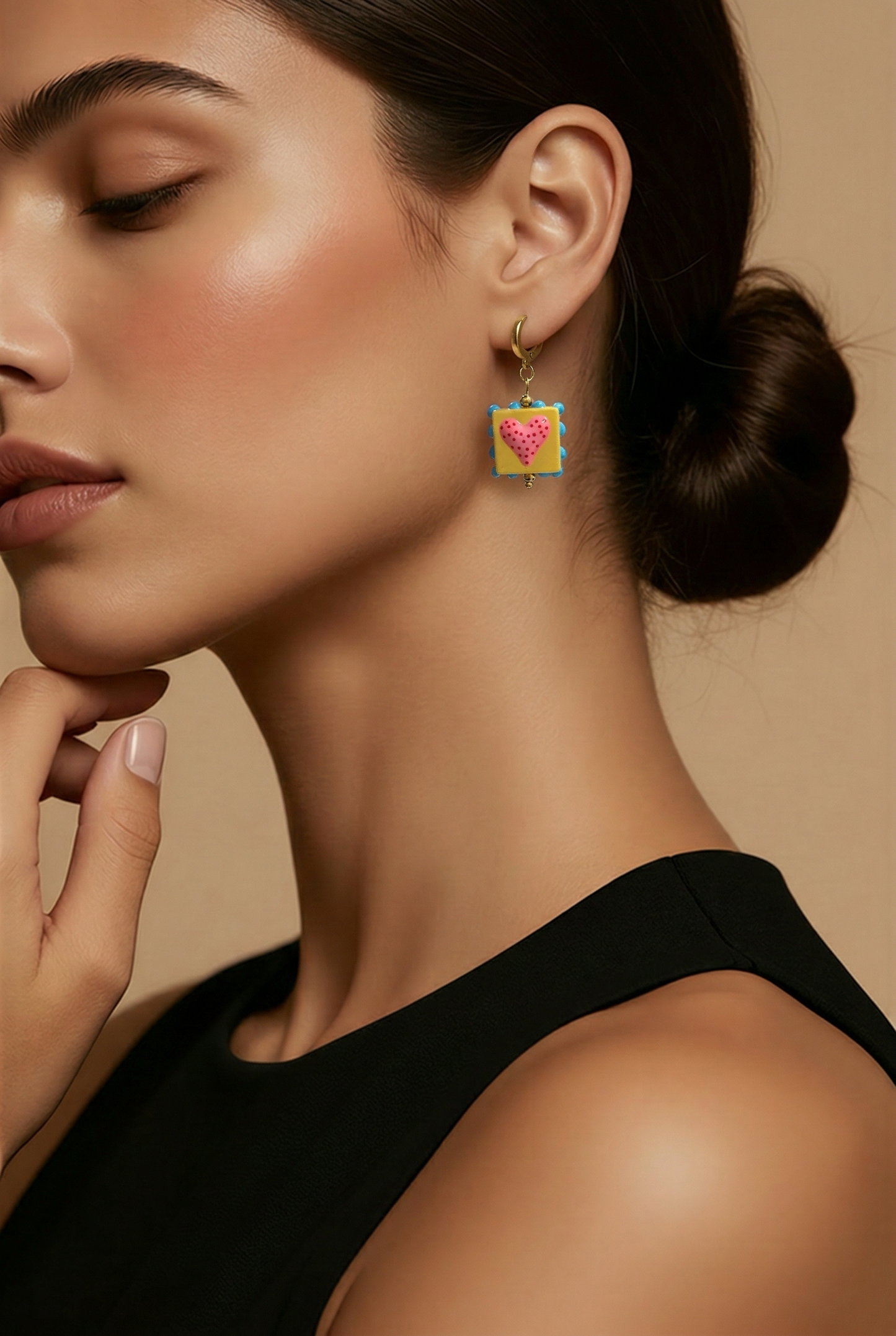 Heart Murano earrings