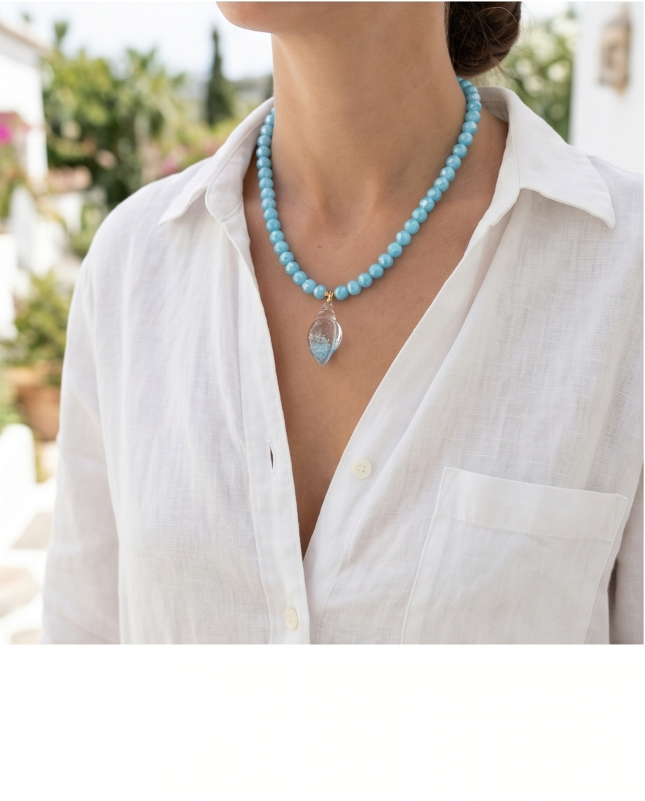 Paxoi necklace (blue)