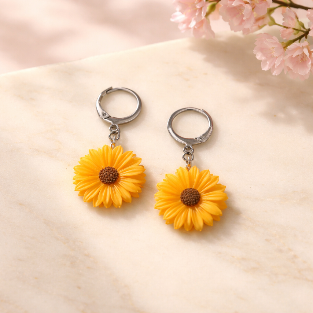 Margaritas earrings (yellow brown)