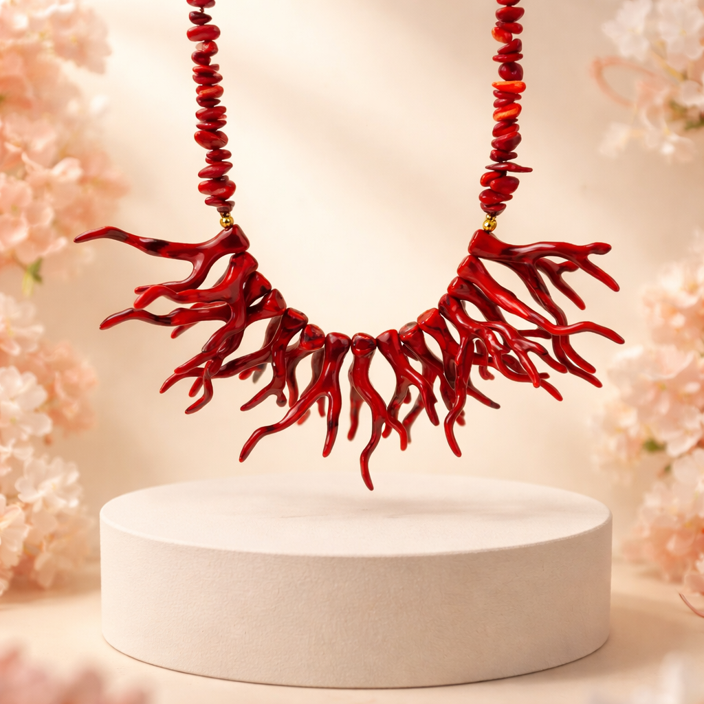 Coral necklace (red)