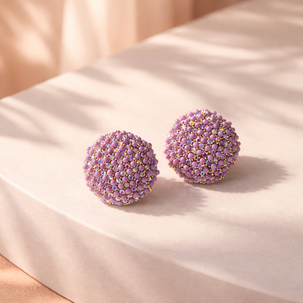 Lollipop earrings (purple)