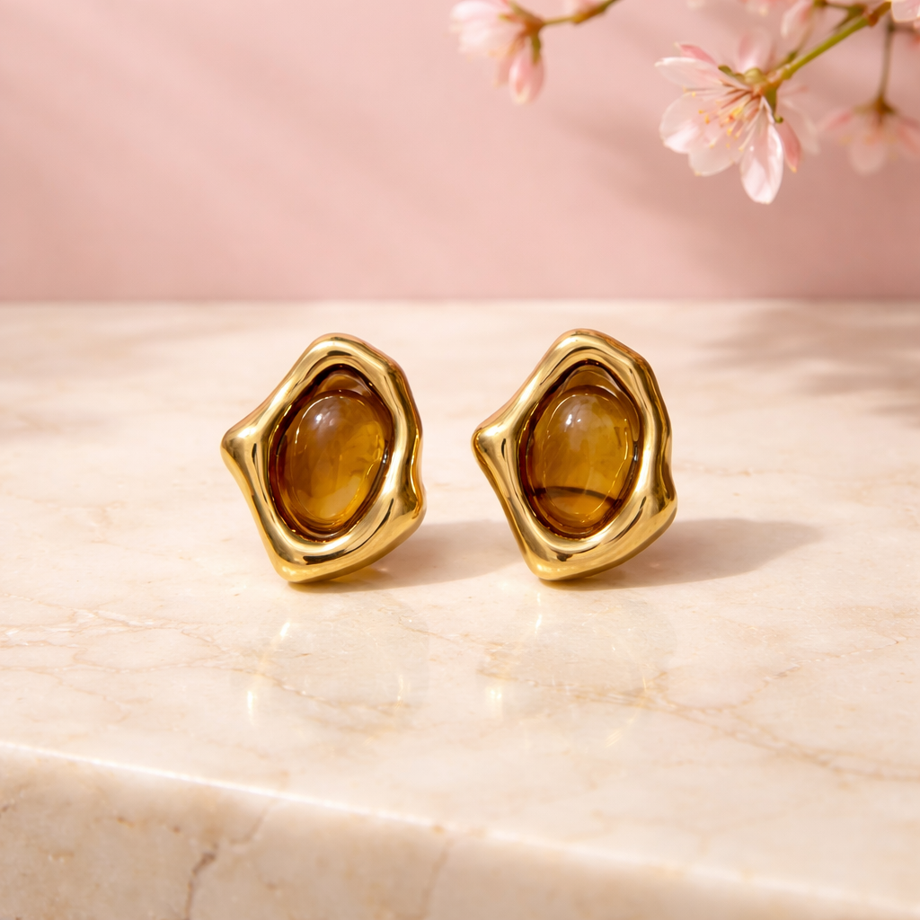 Ofelia earrings (brown)