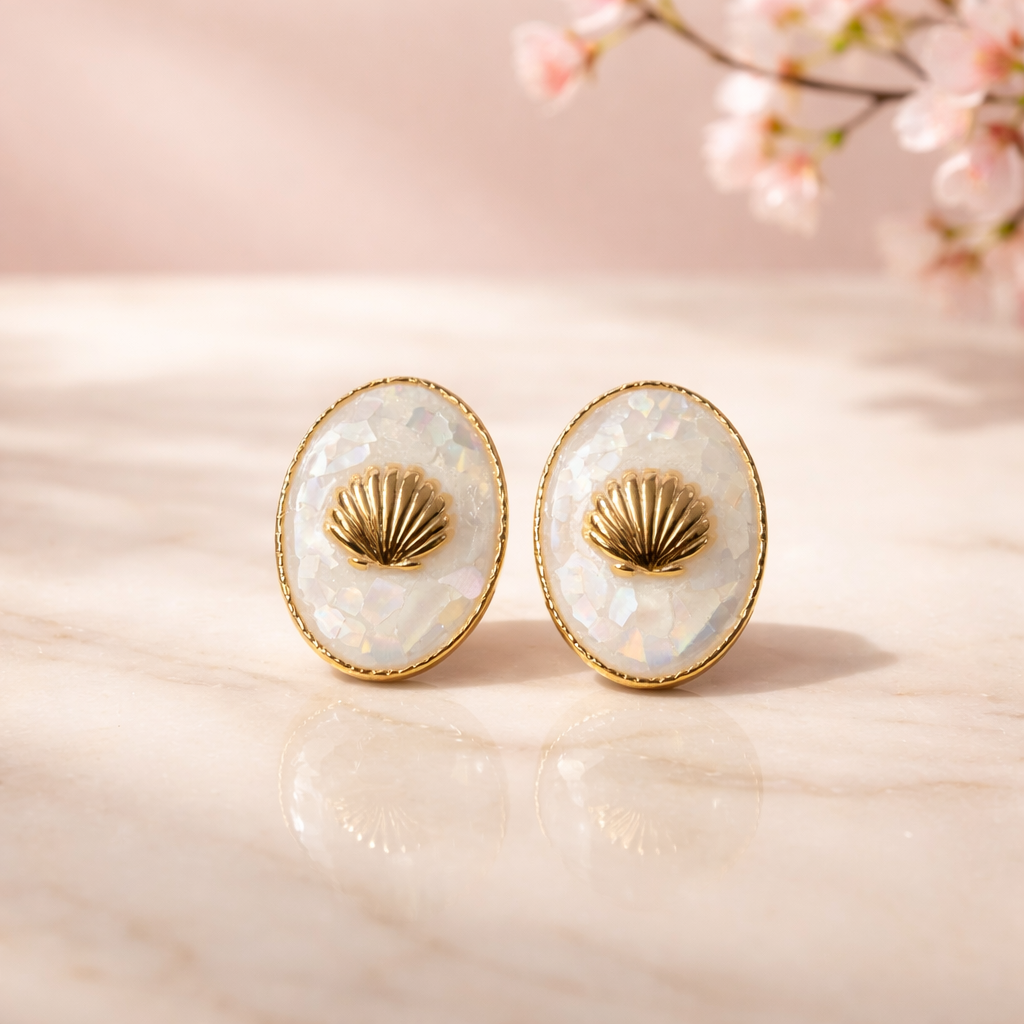 Zakinthos earrings (white)