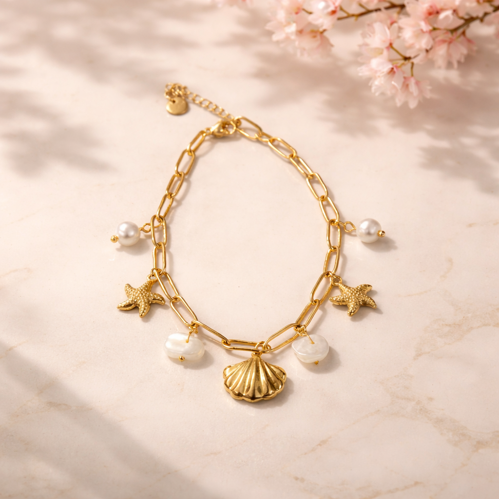 Seashell anklet