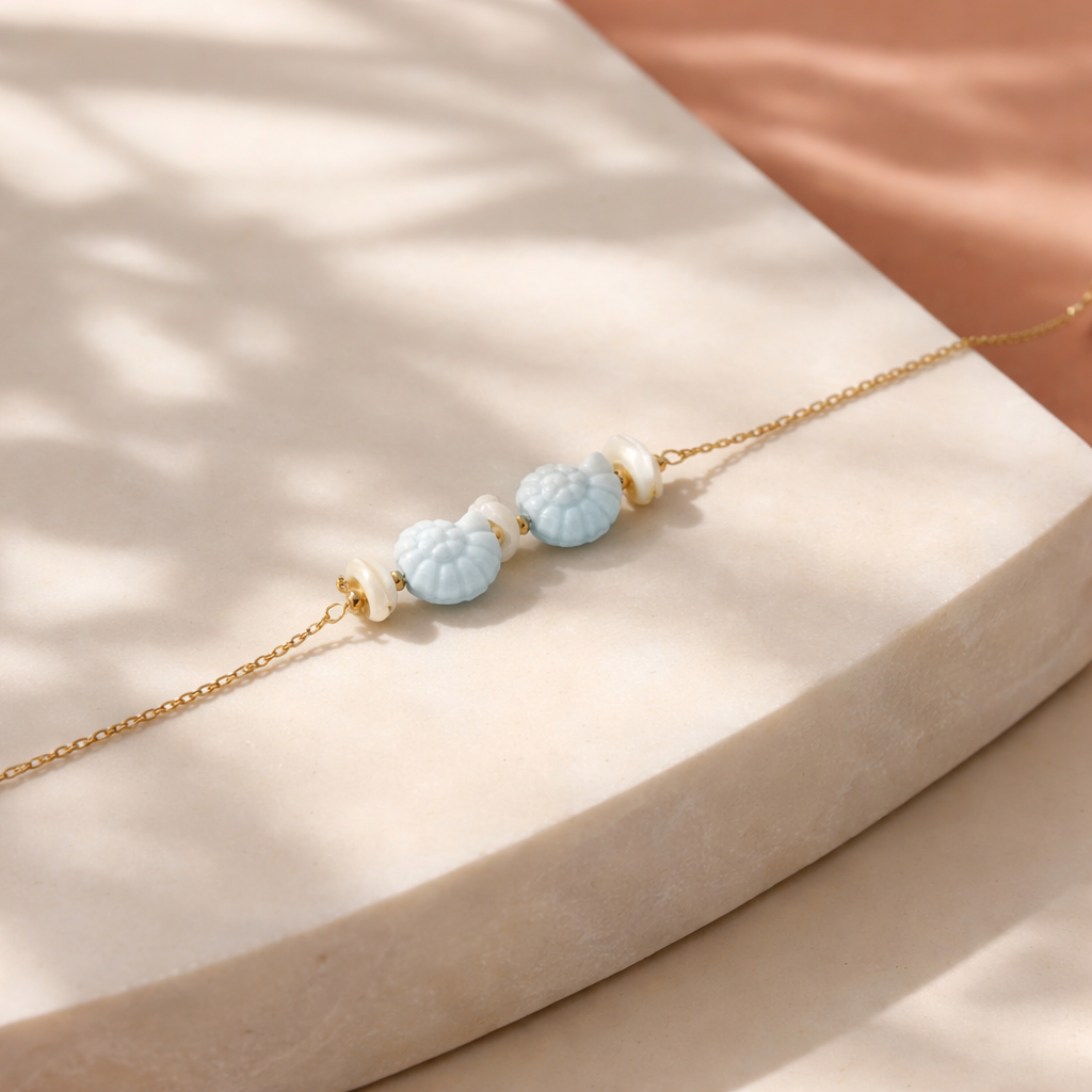 Double seashell anklet