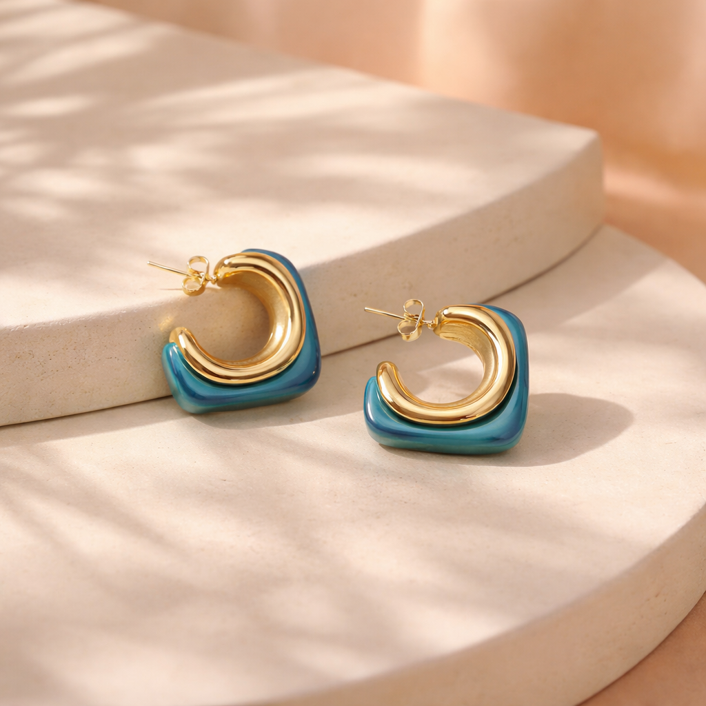 Paros earrings (blue)