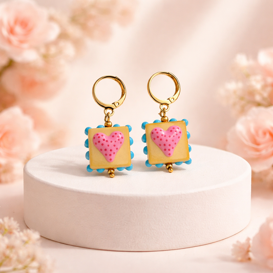 Heart Murano earrings