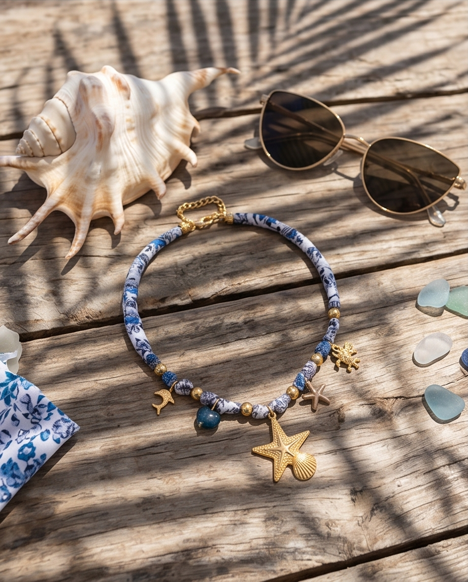 Starfish bandana necklace