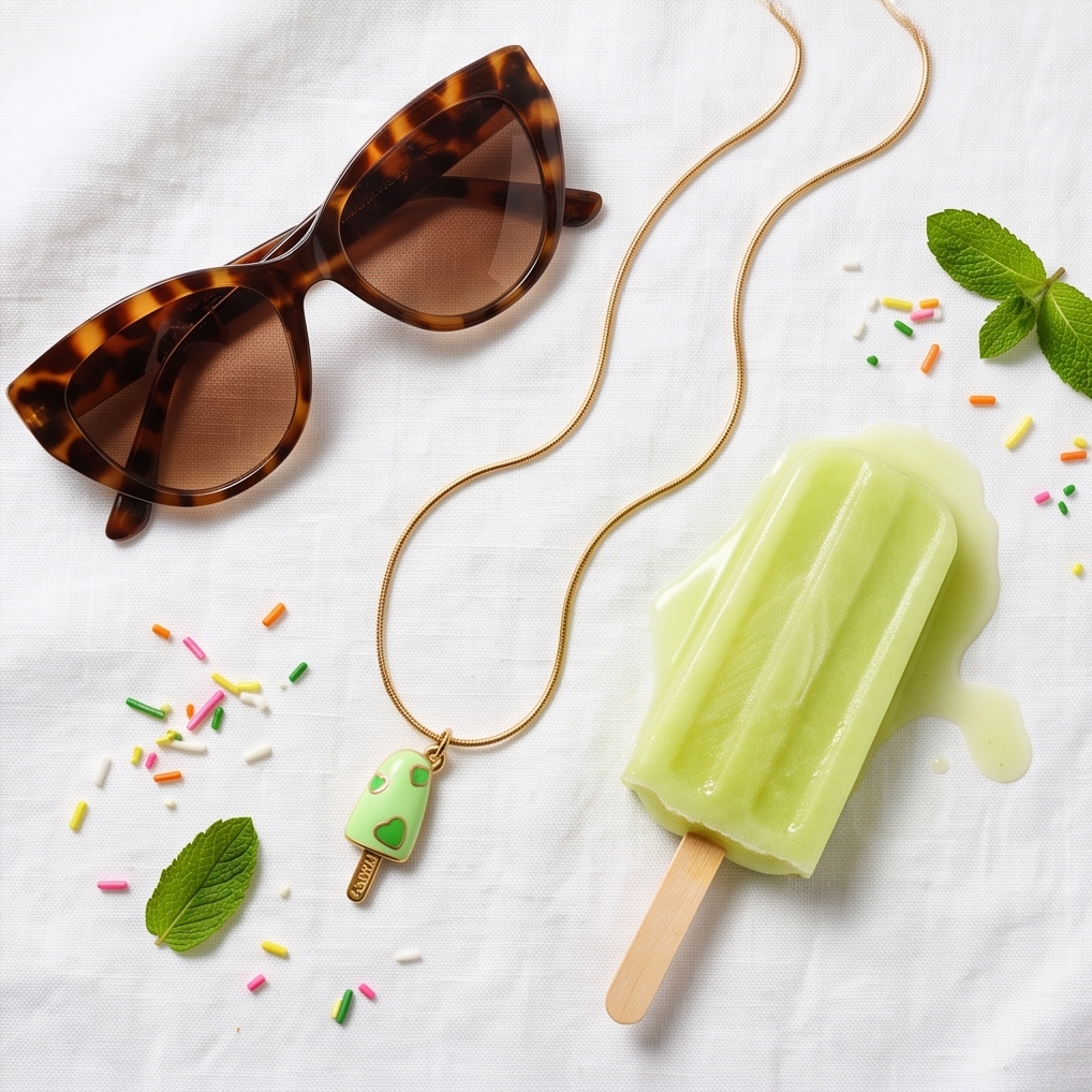 Mini green ice cream