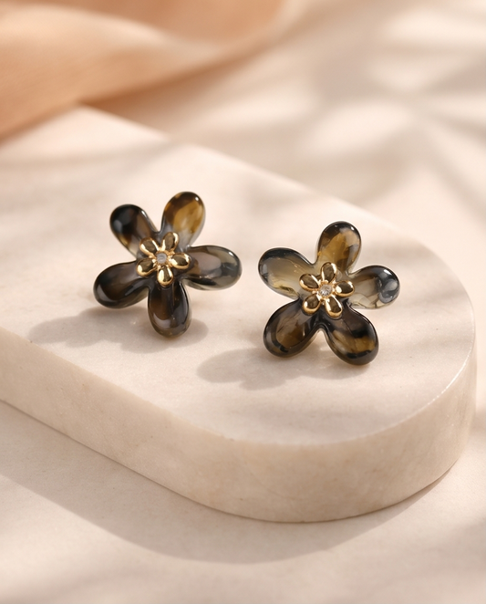 Margaritas earrings (brown-black)