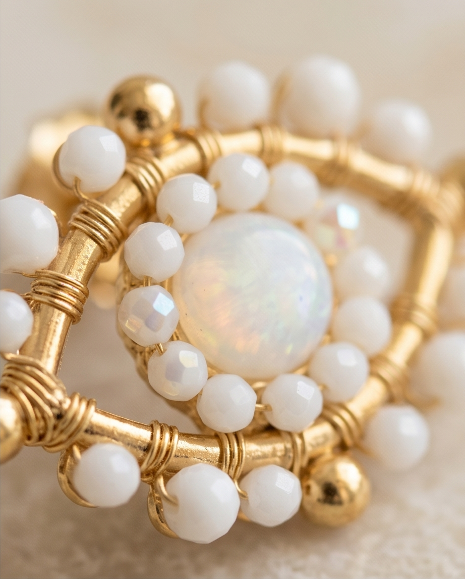 Eyelyne earrings (white)