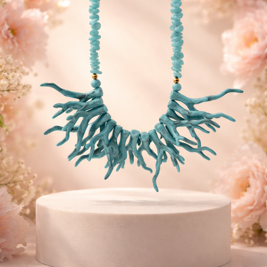 Coral necklace (turquoise)