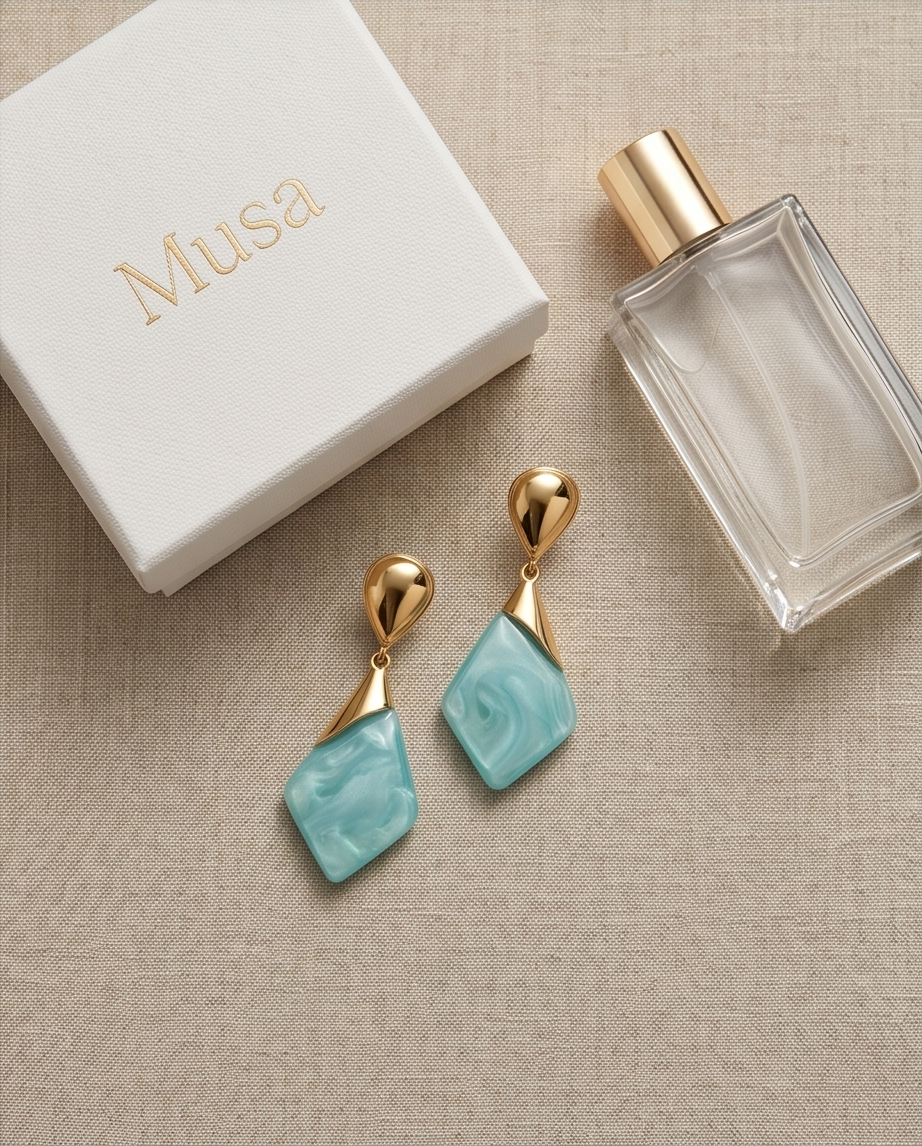 Bibiane earrings (turquoise)