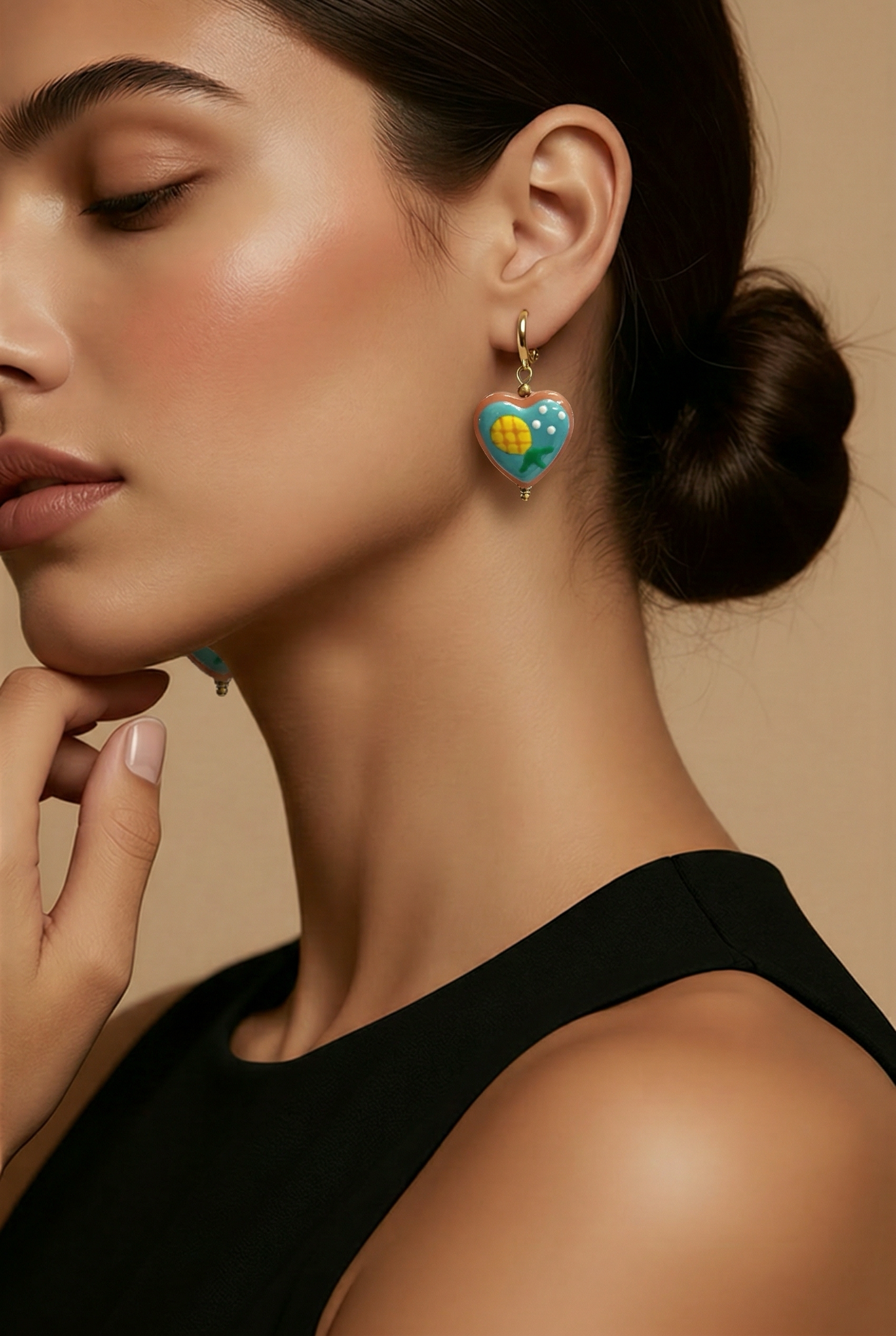 Pineapple Murano earrings
