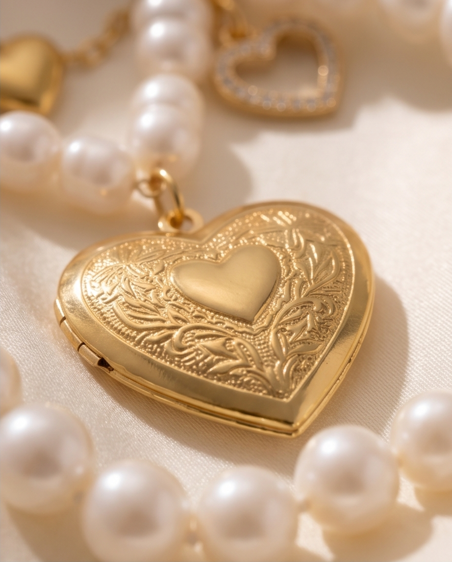 Double heart necklace