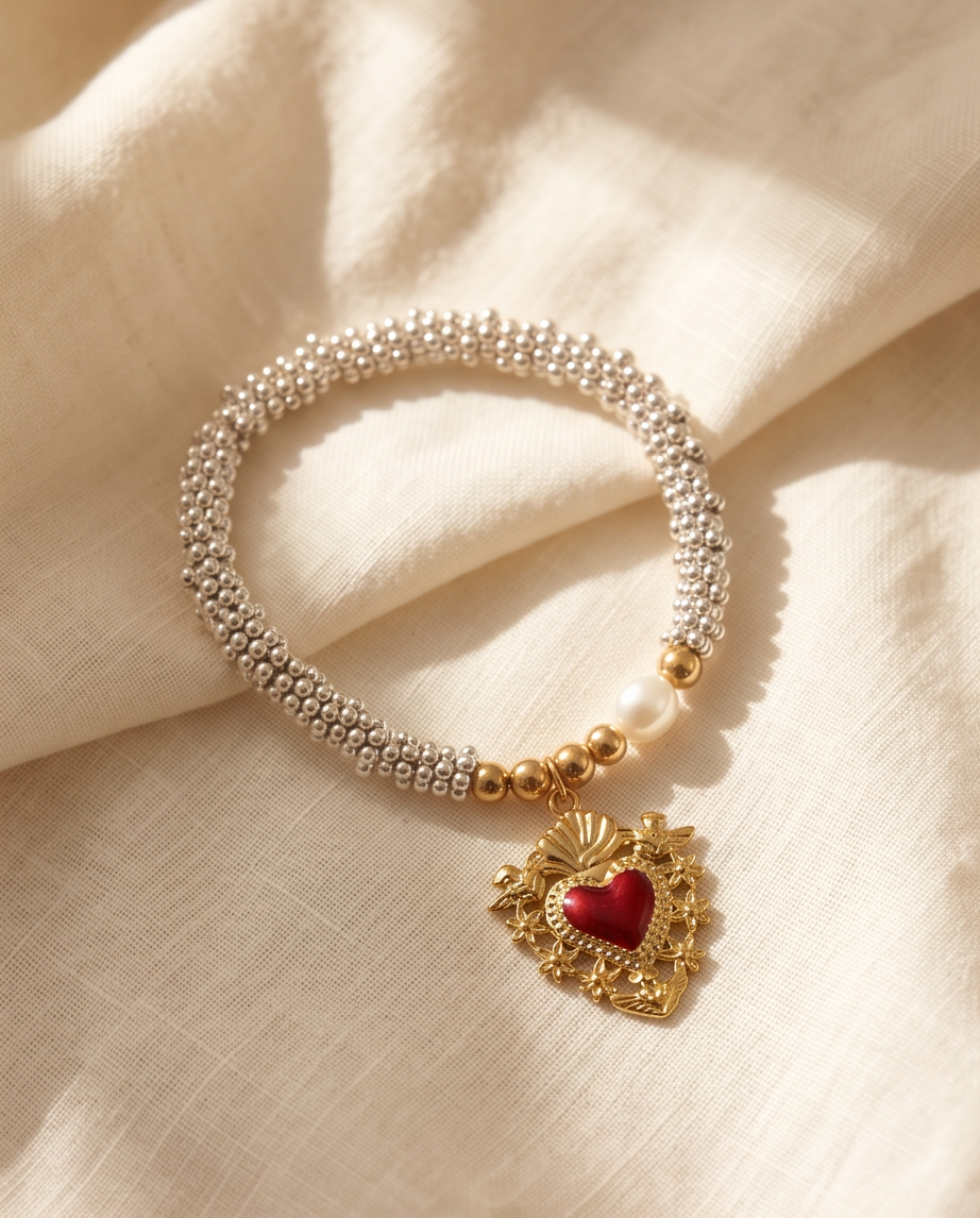 Vintage heart bracelet