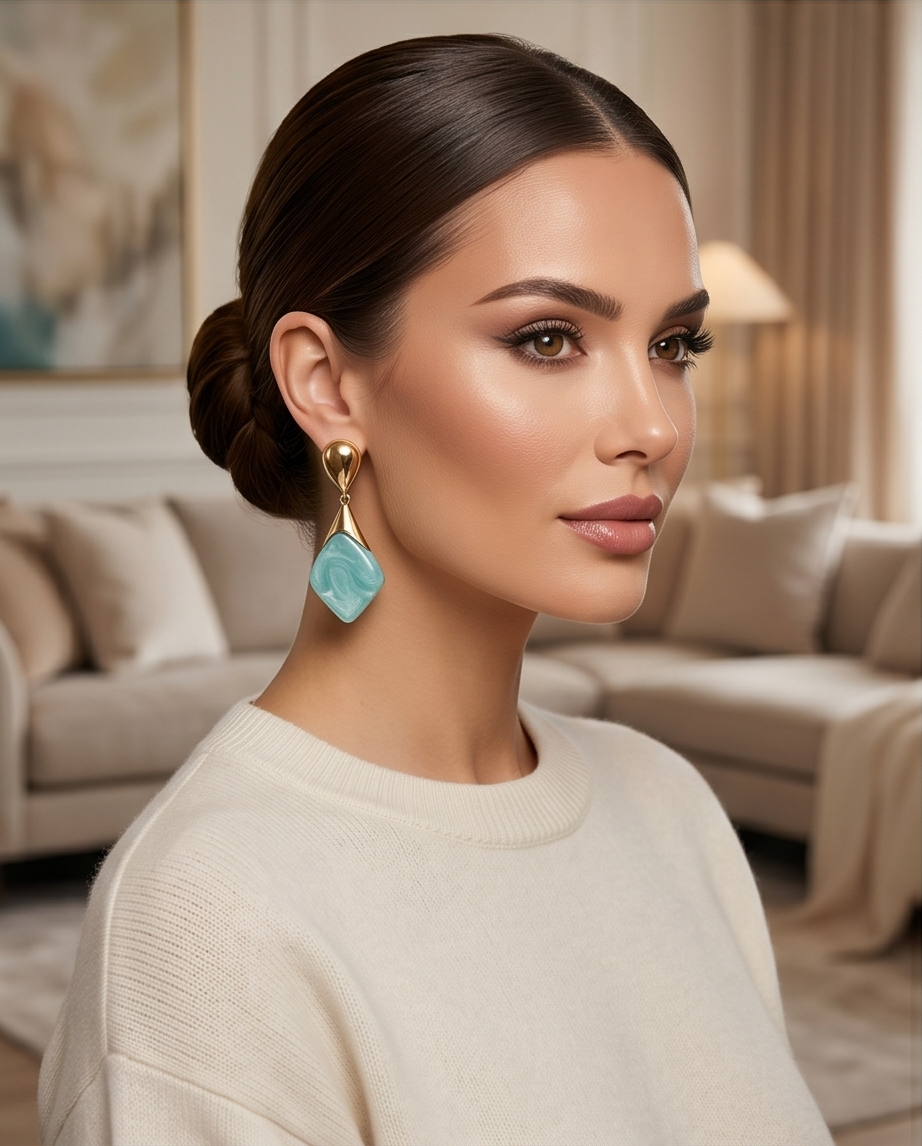 Bibiane earrings (turquoise)