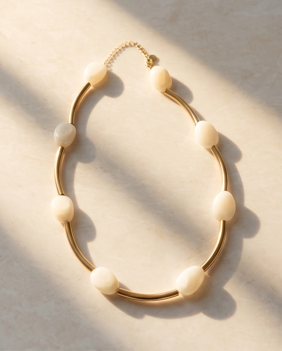 Siros necklace (white)