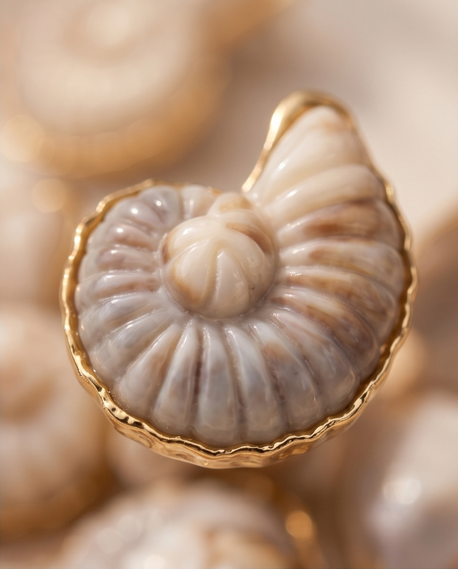 Big seashell earrings