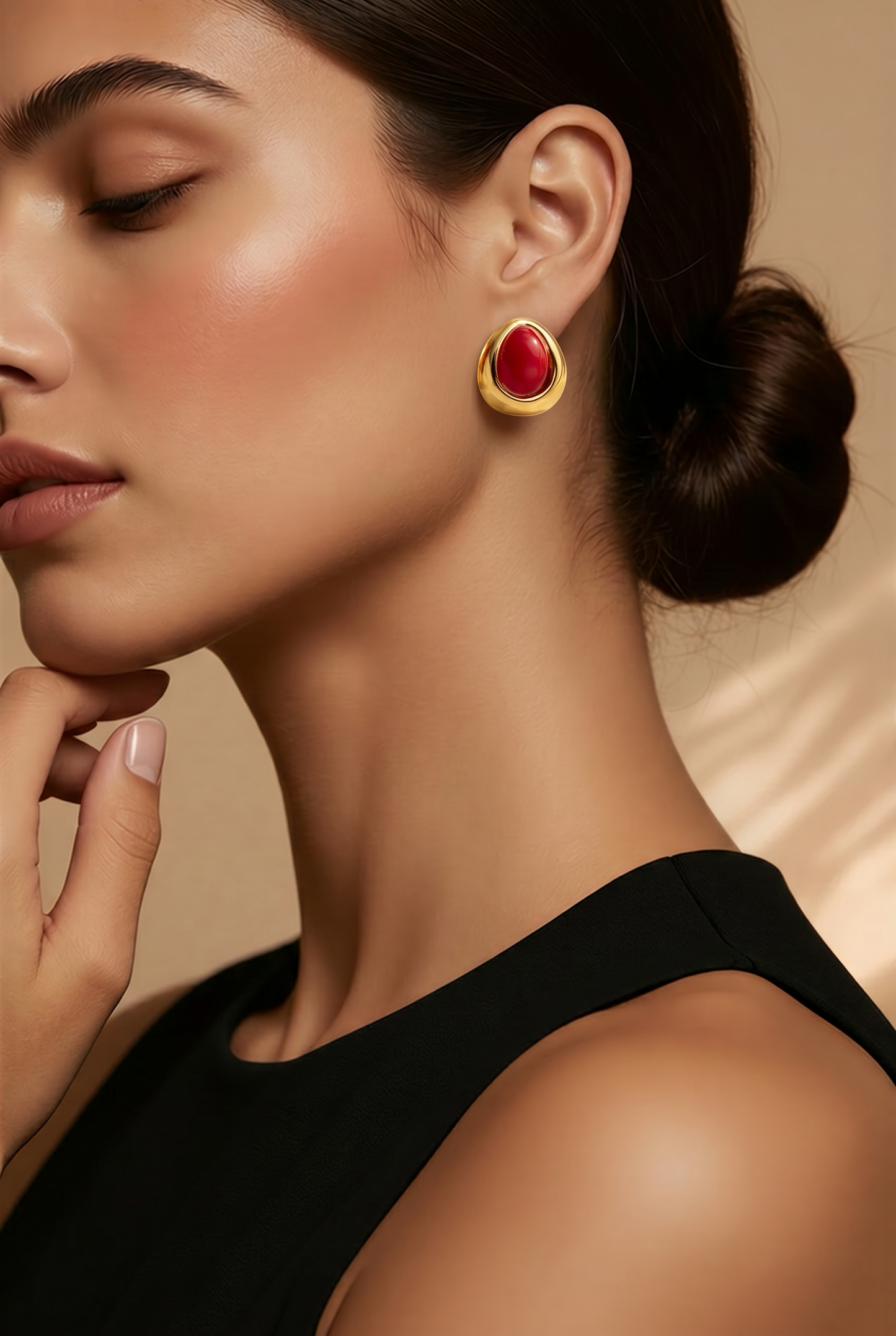 Boni earrings (φούξια)