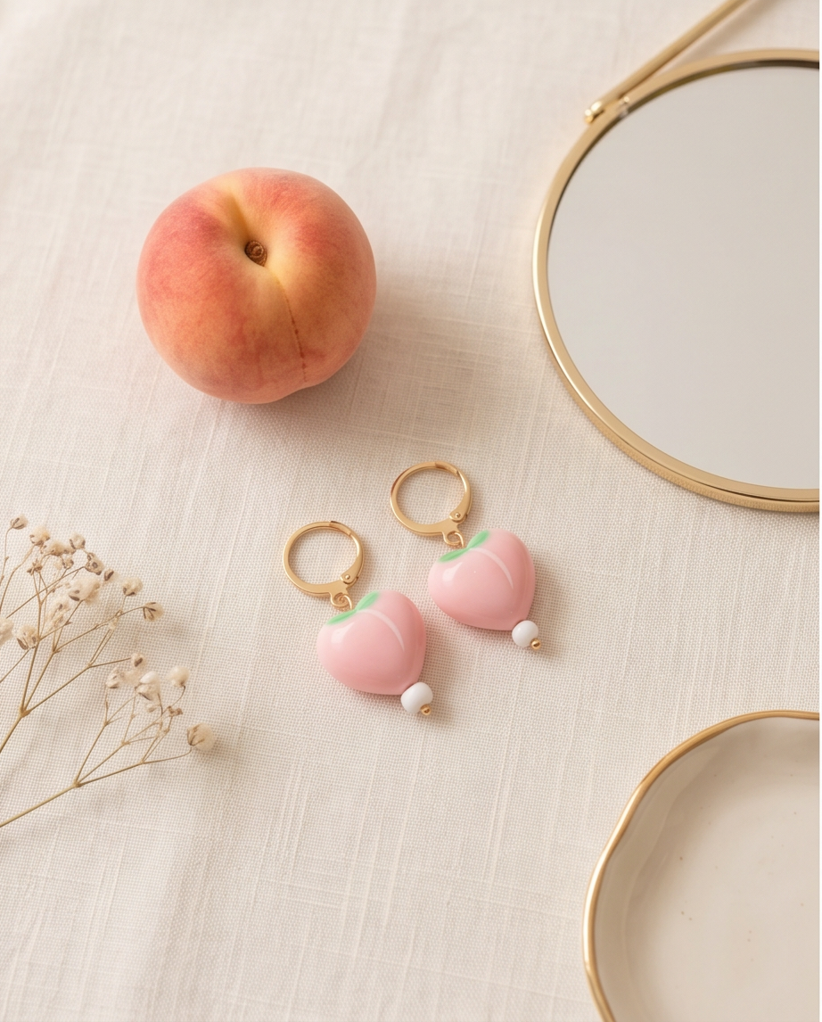 Fruity earrings (peach)
