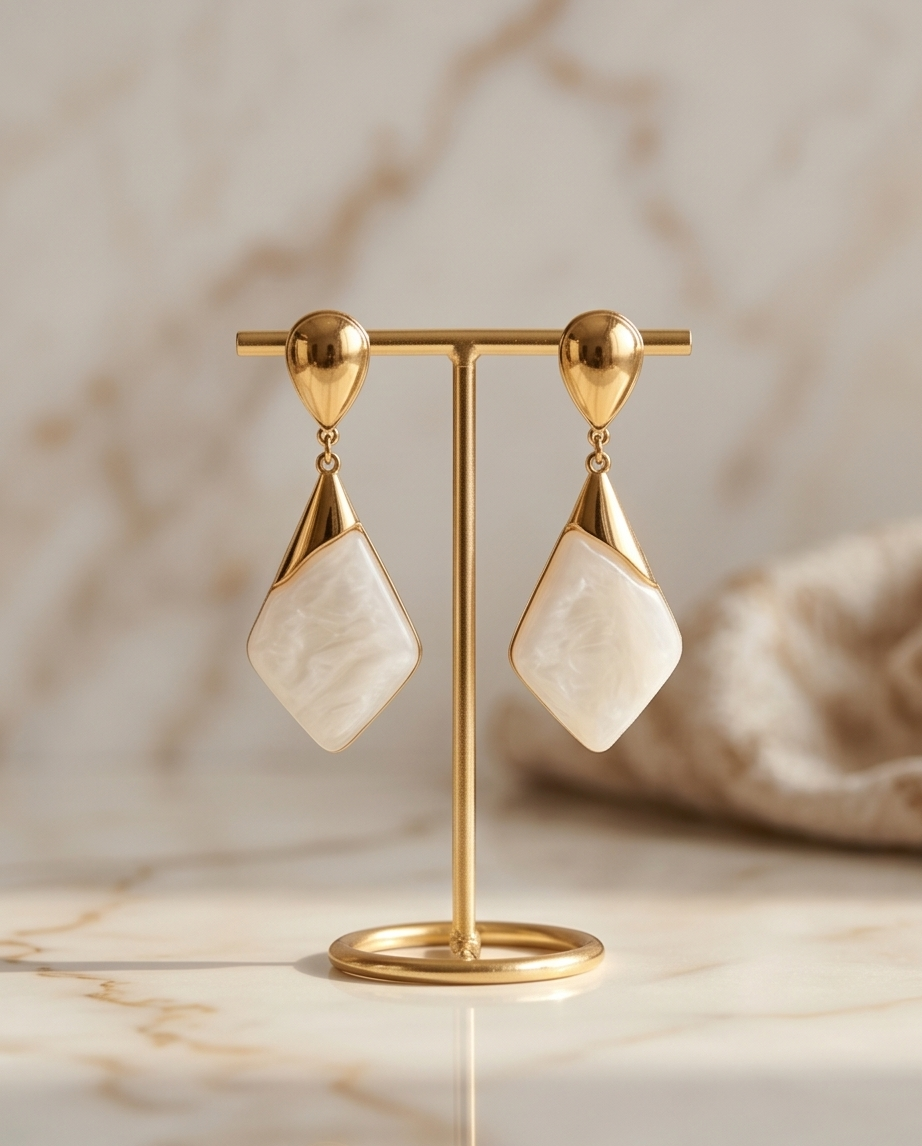 Bibiane earrings (white)