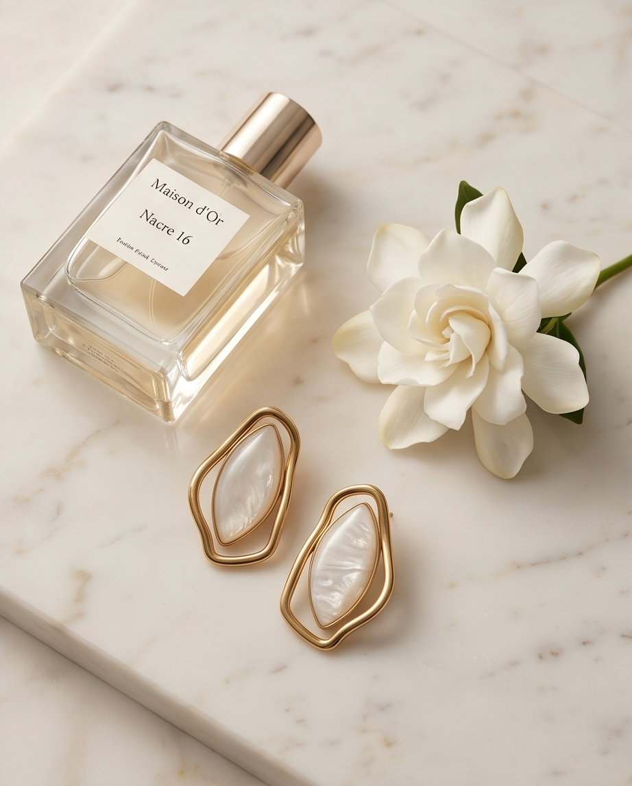 Emeline earrings (white)