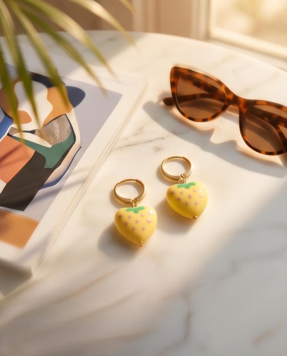Fruity earrings (yellow)