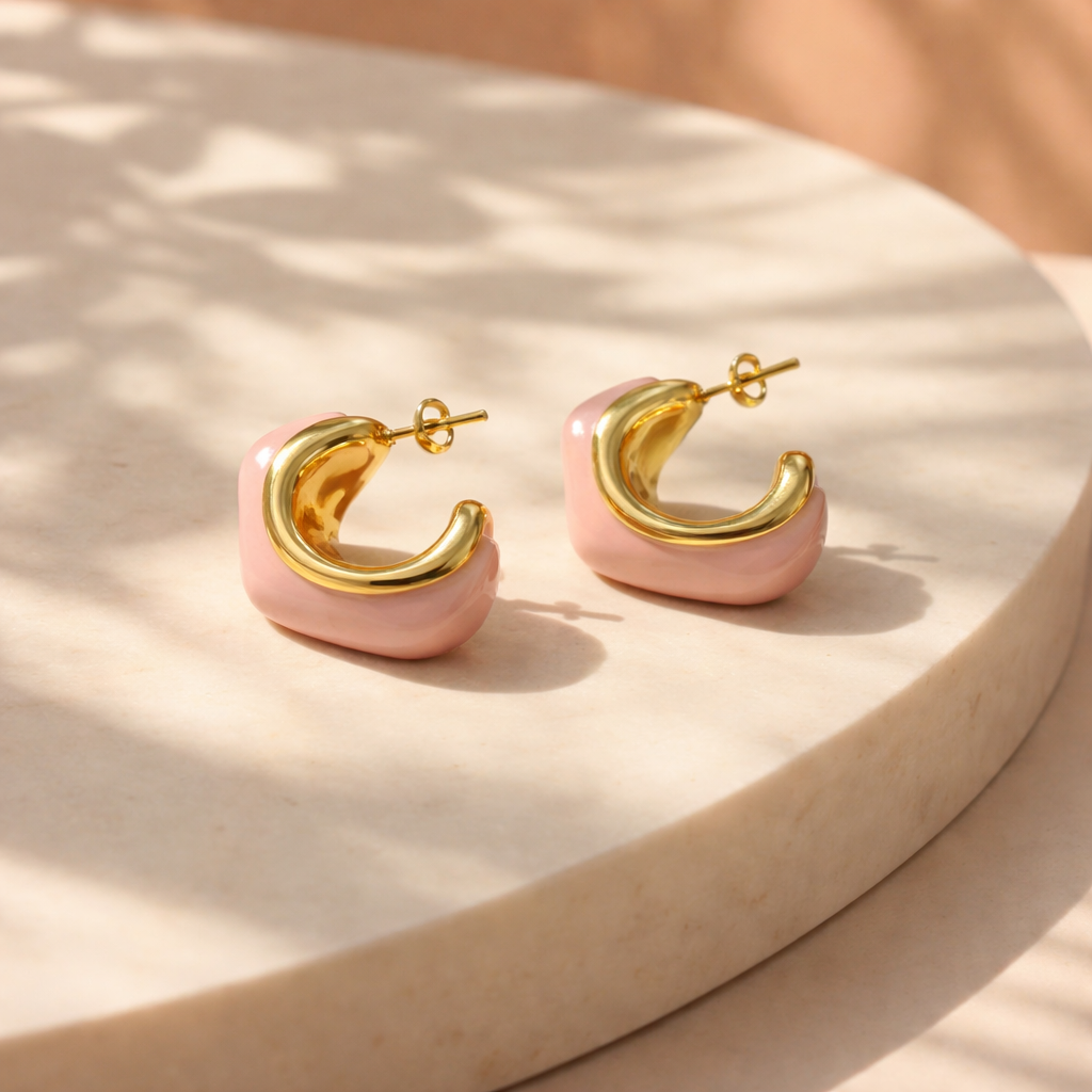 Paros earrings (pink)