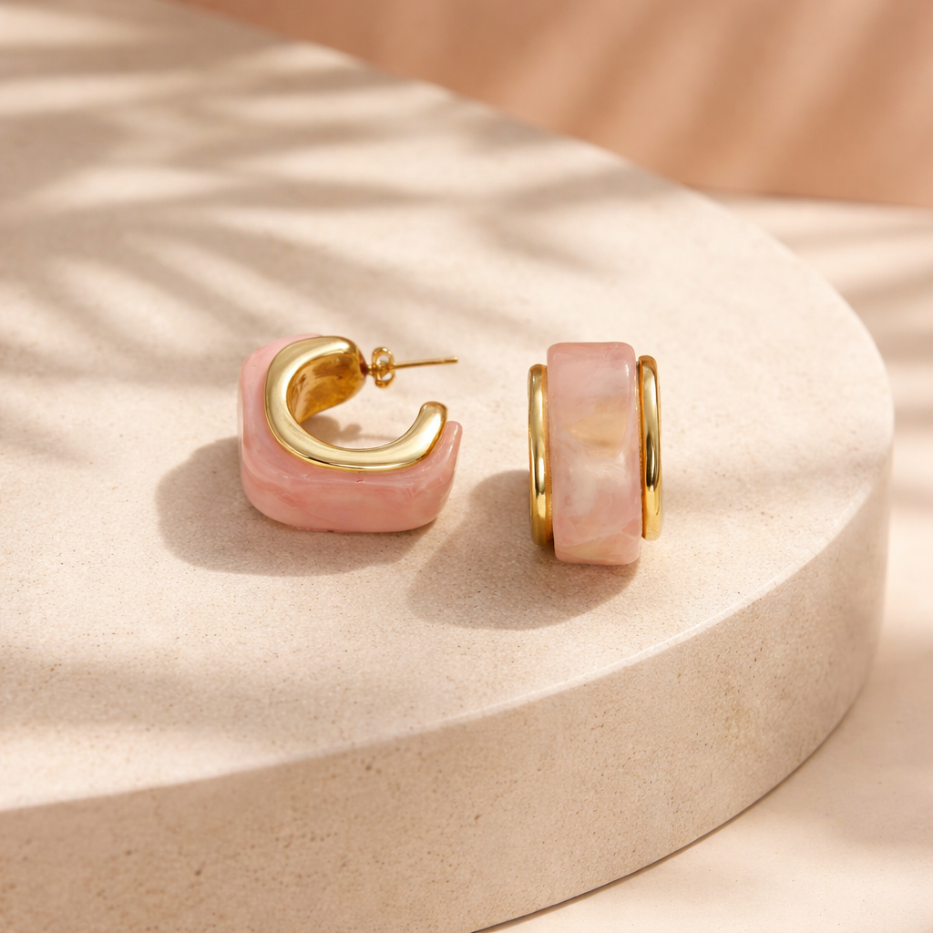 Paros earrings (pink)
