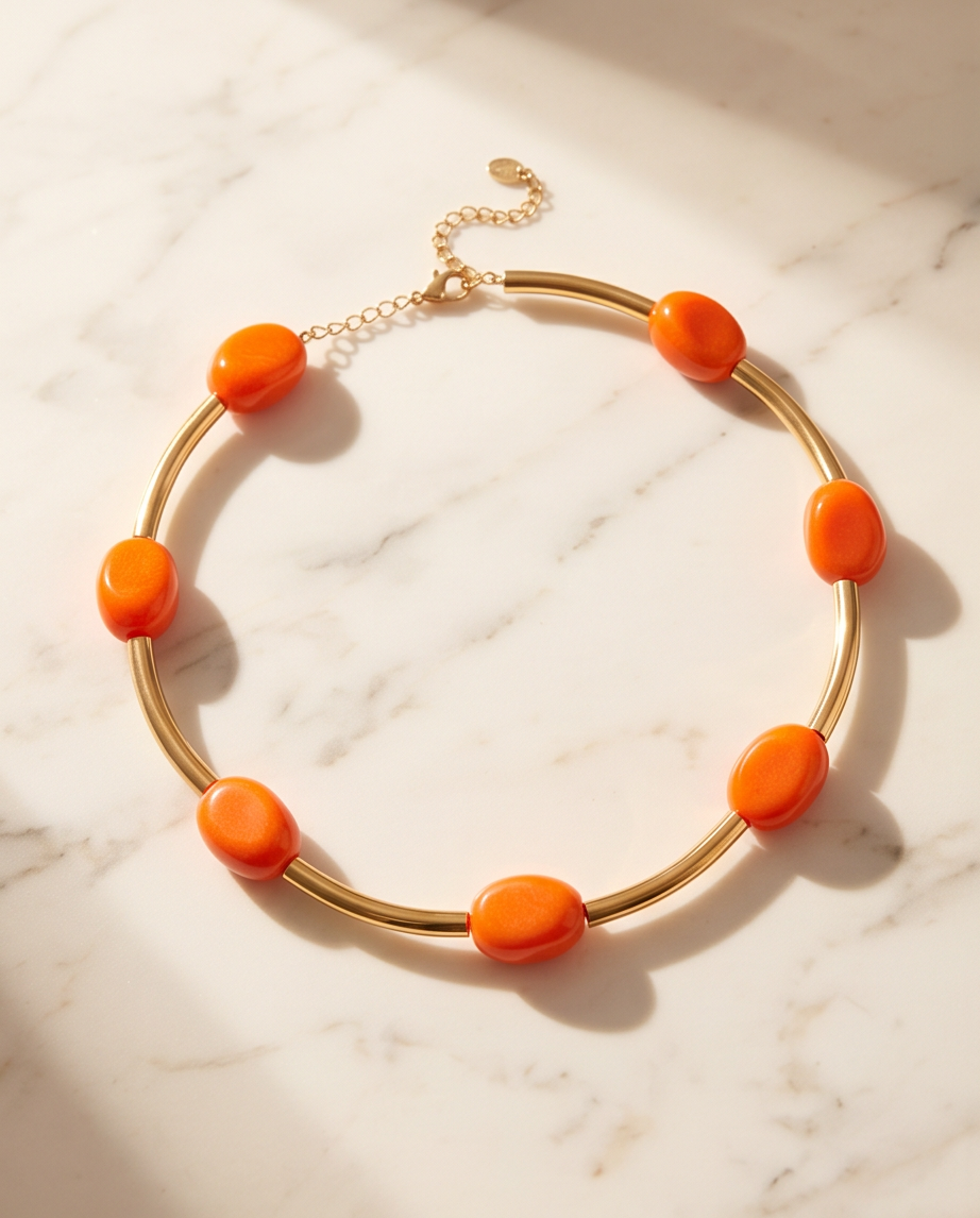 Siros necklace (orange)