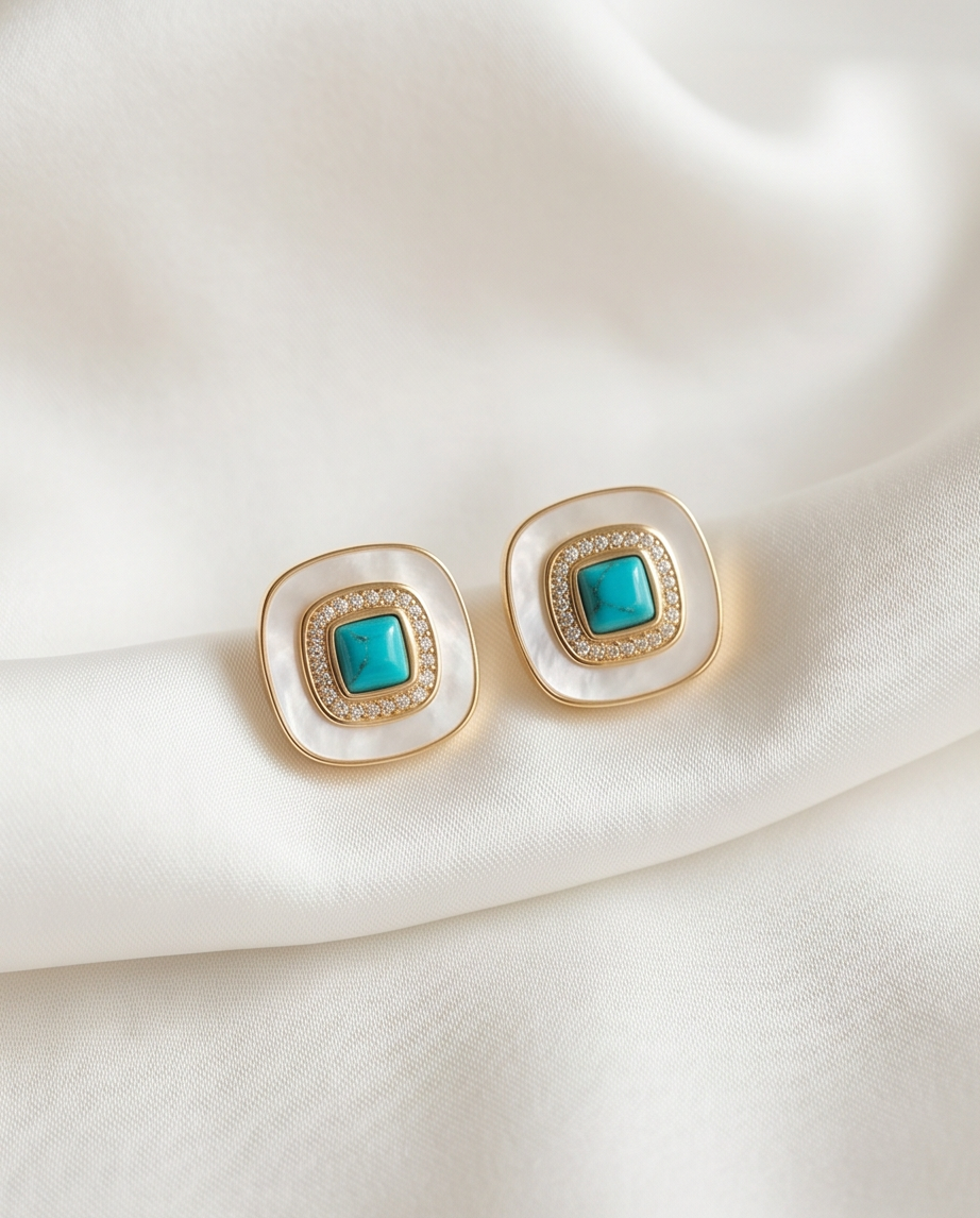 Mini turquoise earrings