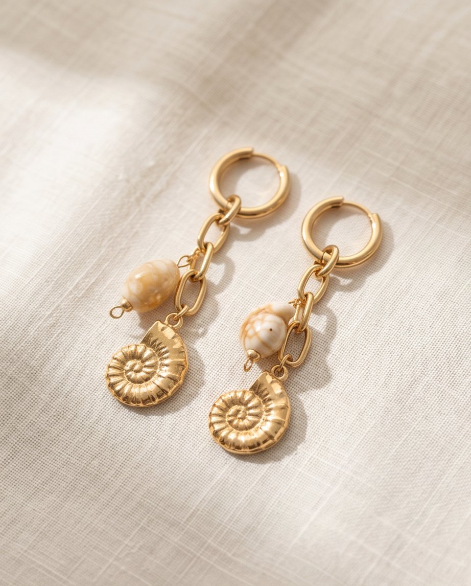 Seashell earrings