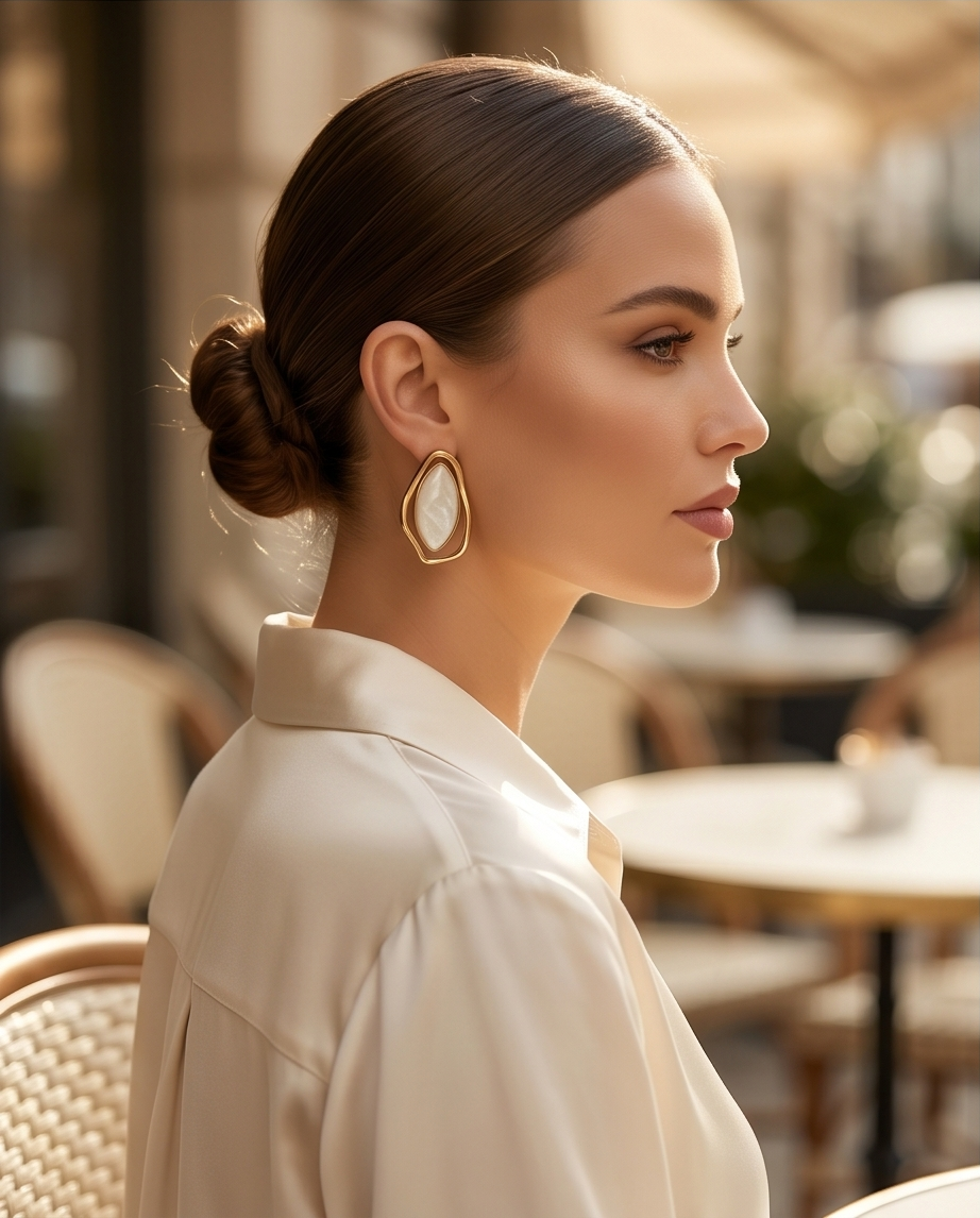 Emeline earrings (white)