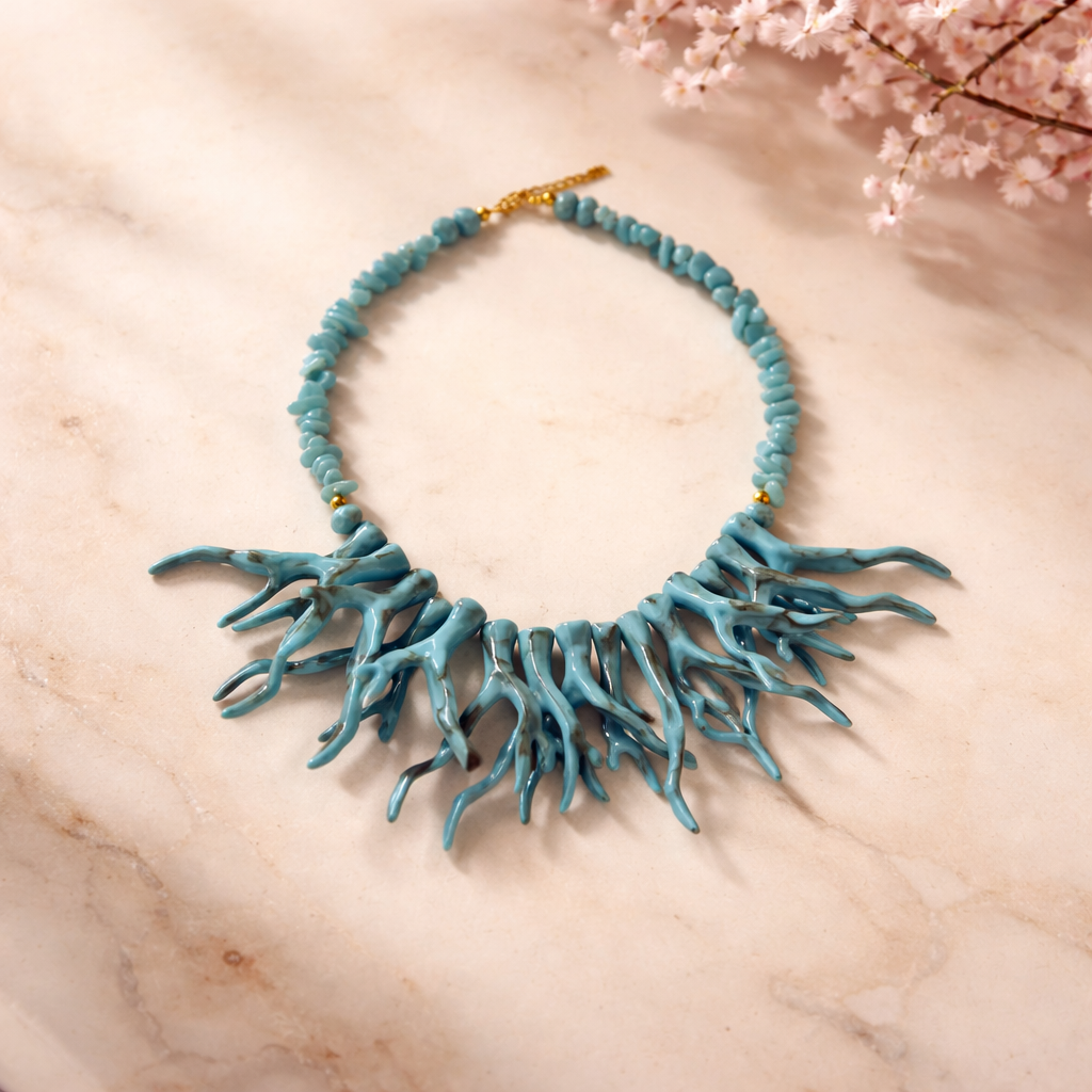 Coral necklace (turquoise)