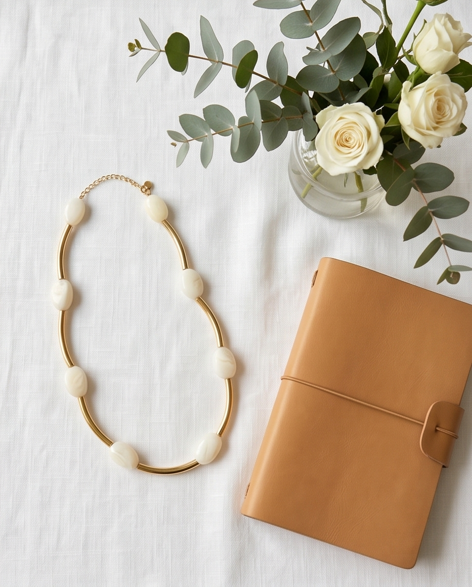 Siros necklace (white)