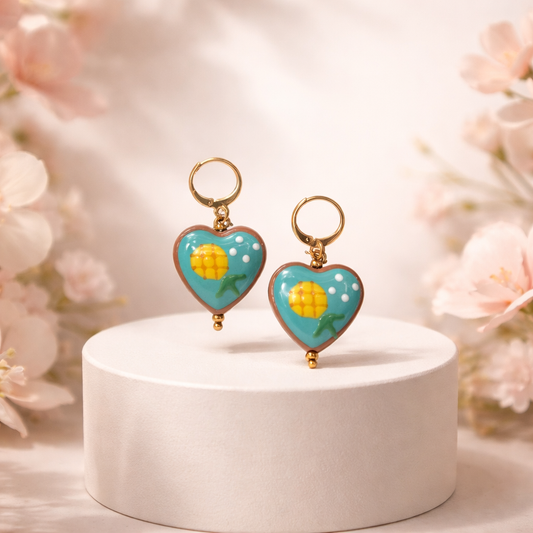Pineapple Murano earrings
