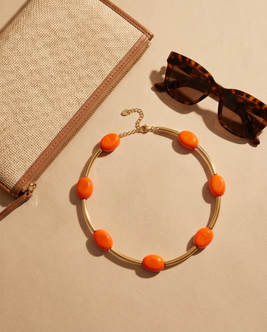 Siros necklace (orange)