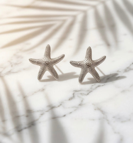 Silver seashell earrings