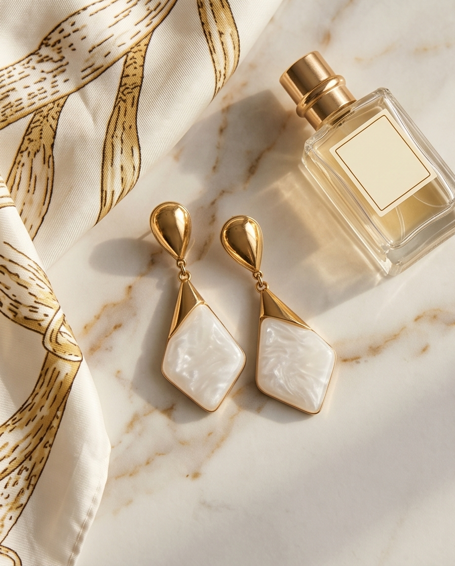 Bibiane earrings (white)
