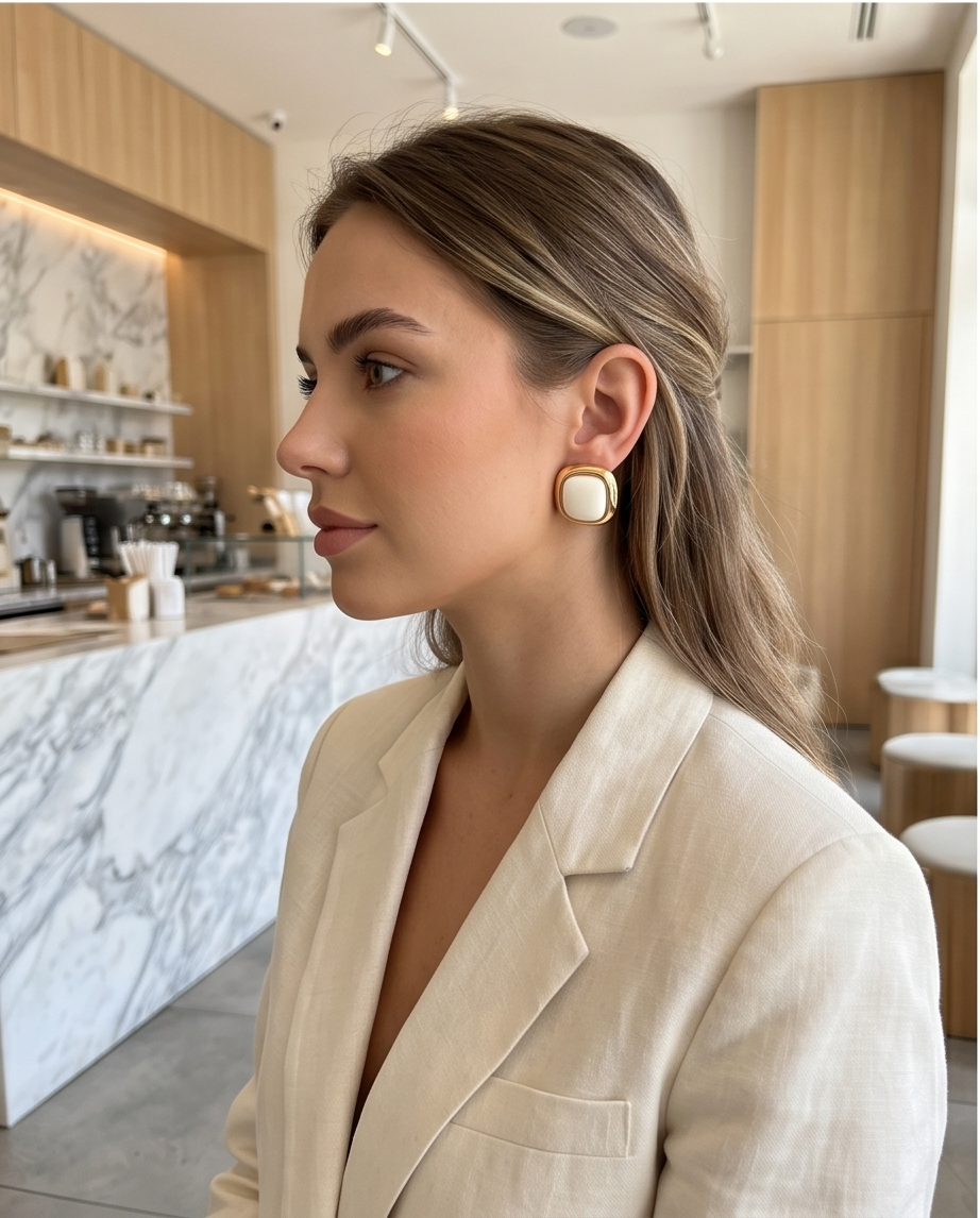 Diana earrings (white)
