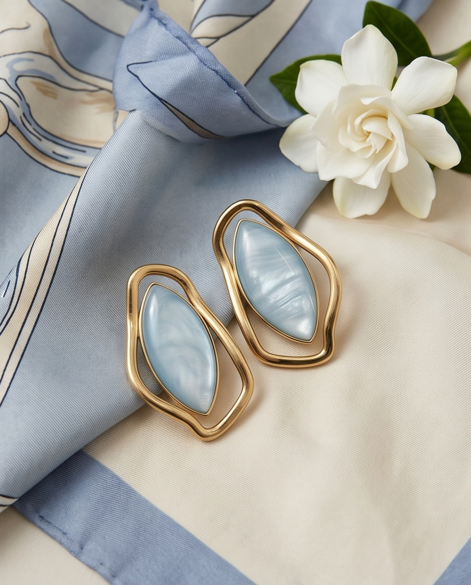 Emeline earrings (light blue)