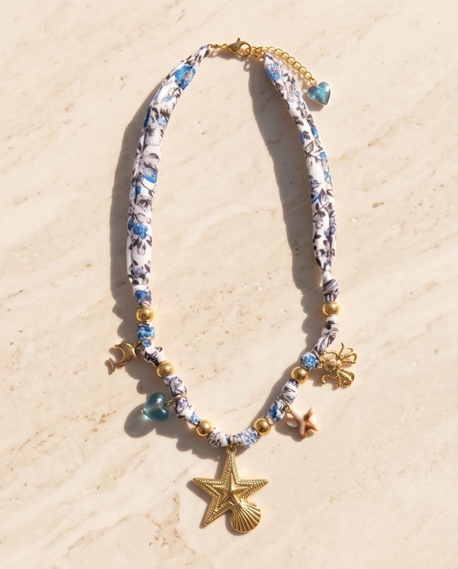 Starfish bandana necklace