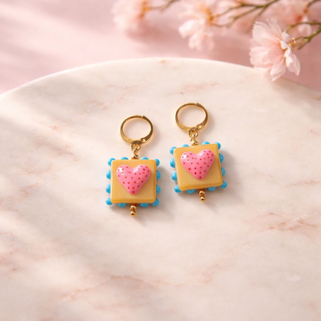 Heart Murano earrings