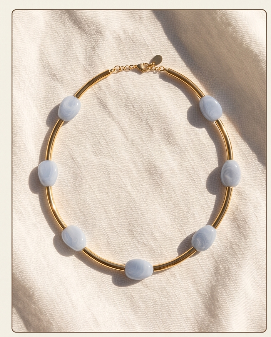 Siros necklace (blue)
