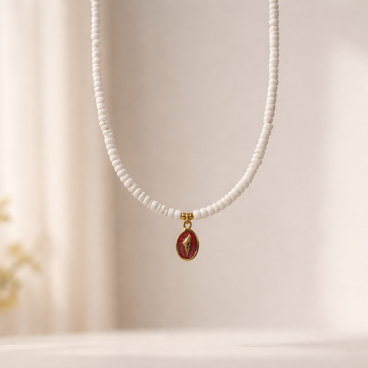 Gaia necklace ( red )