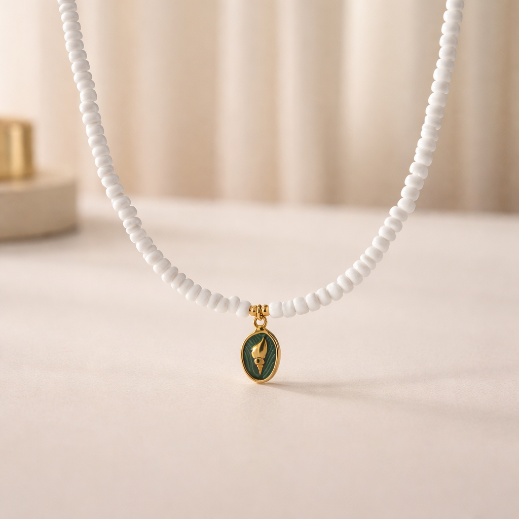 Gaia necklace ( green )