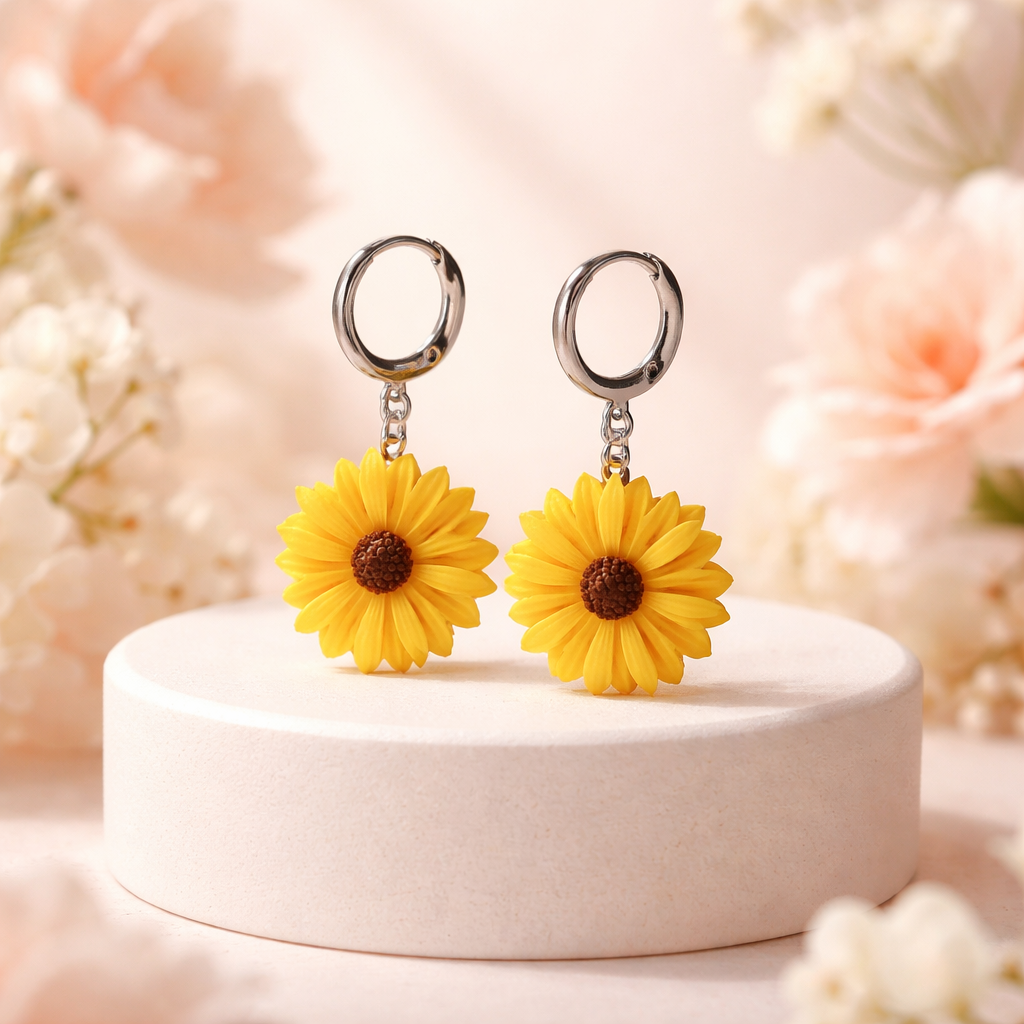 Margaritas earrings (yellow brown)